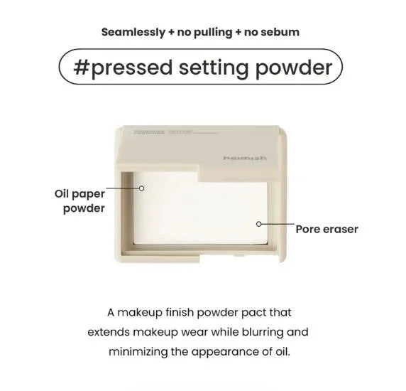 HEIMISH | Moringa Ceramide Pressed Setting Powder - 5 gr - InternationalCosmetic