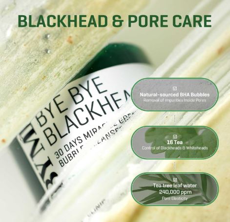 SOME BY MI | Bye Bye Blackhead 30 Days Miracle Green Tea Tox Bubble Cleanser - 120ml