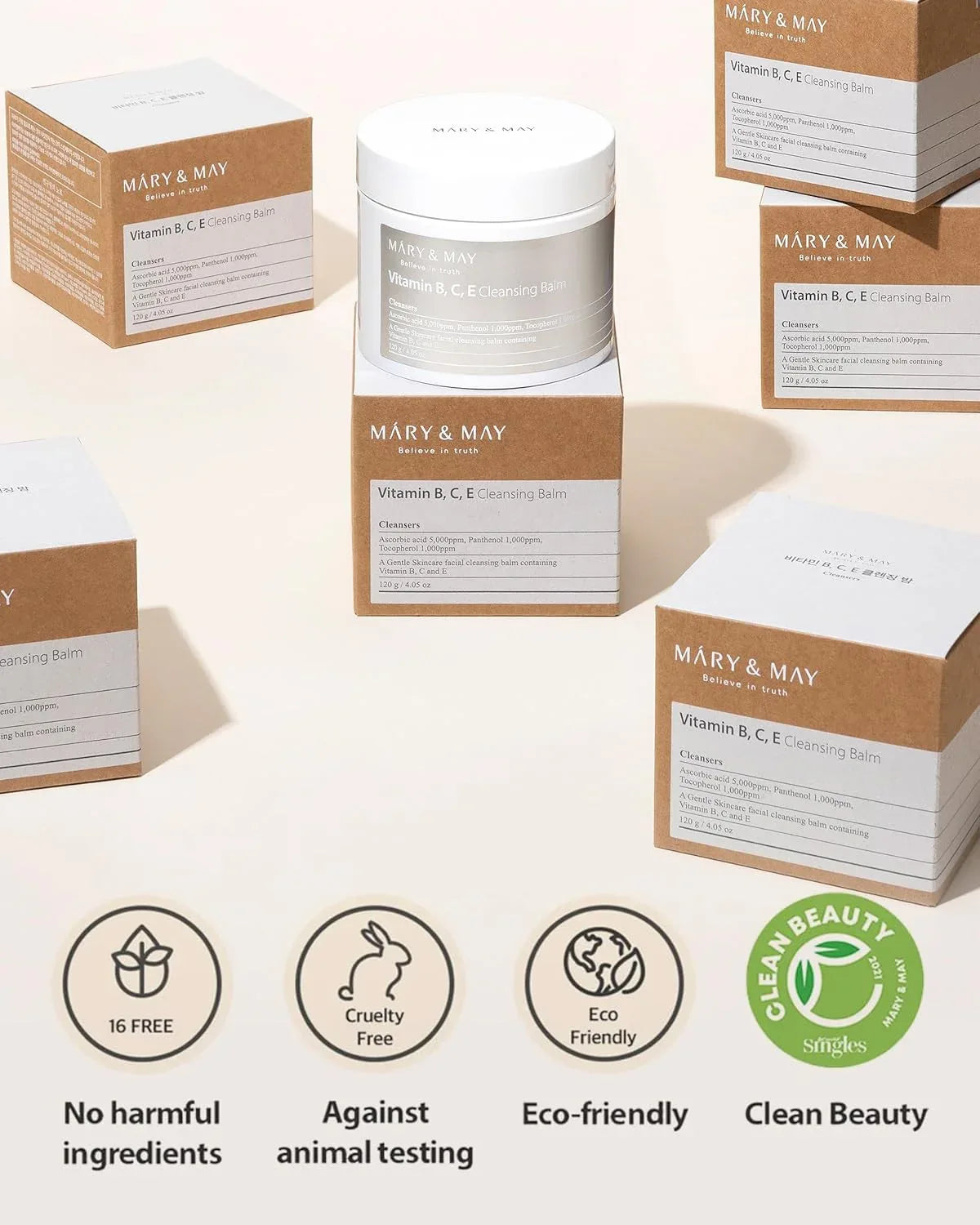 MARY & MAY | Vitamin B C E Cleansing Balm - 120 ml - InternationalCosmetic