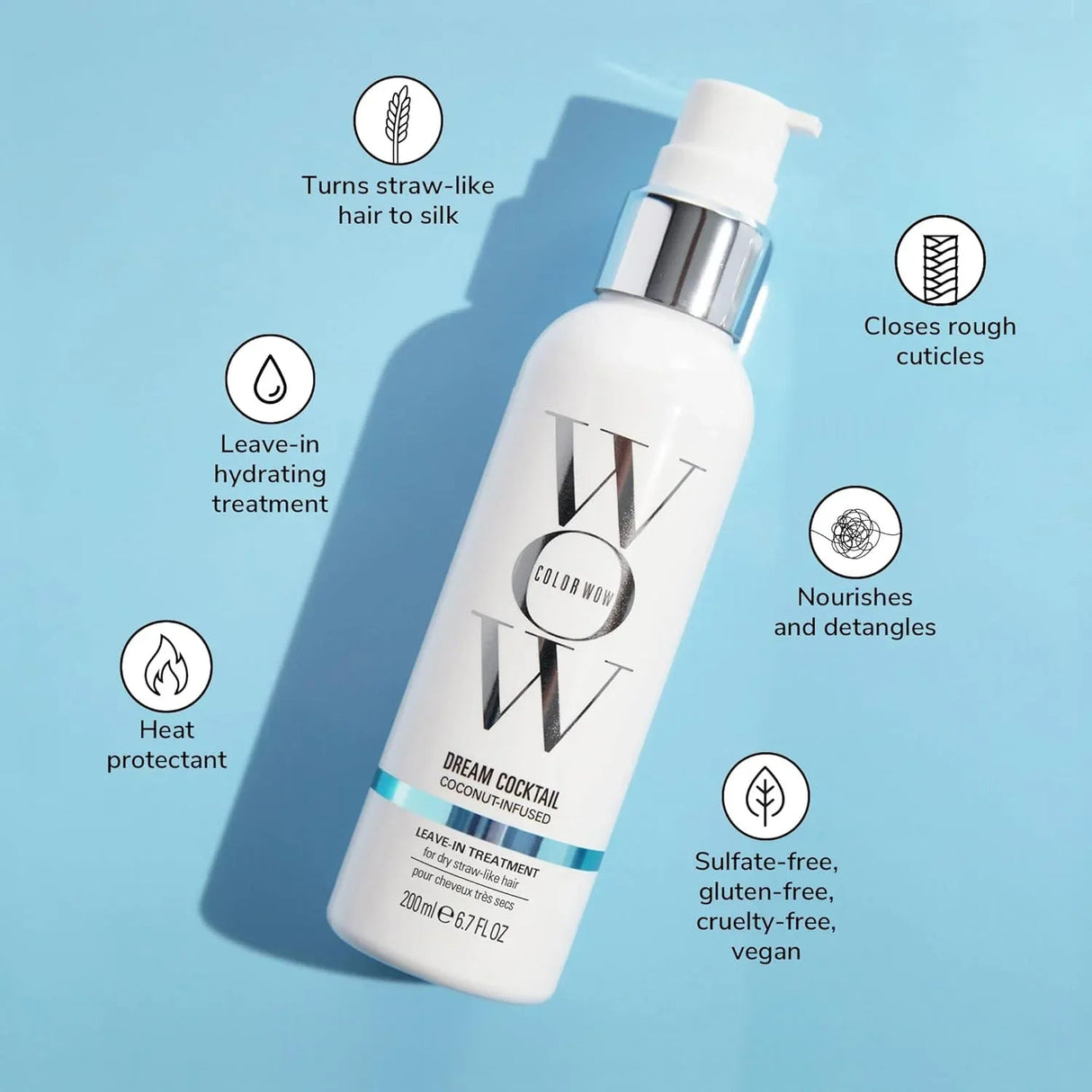 COLOR WOW | Dream Cocktail Coconut-infused Leave-in Smoothing Treatment - 200ml - InternationalCosmetic