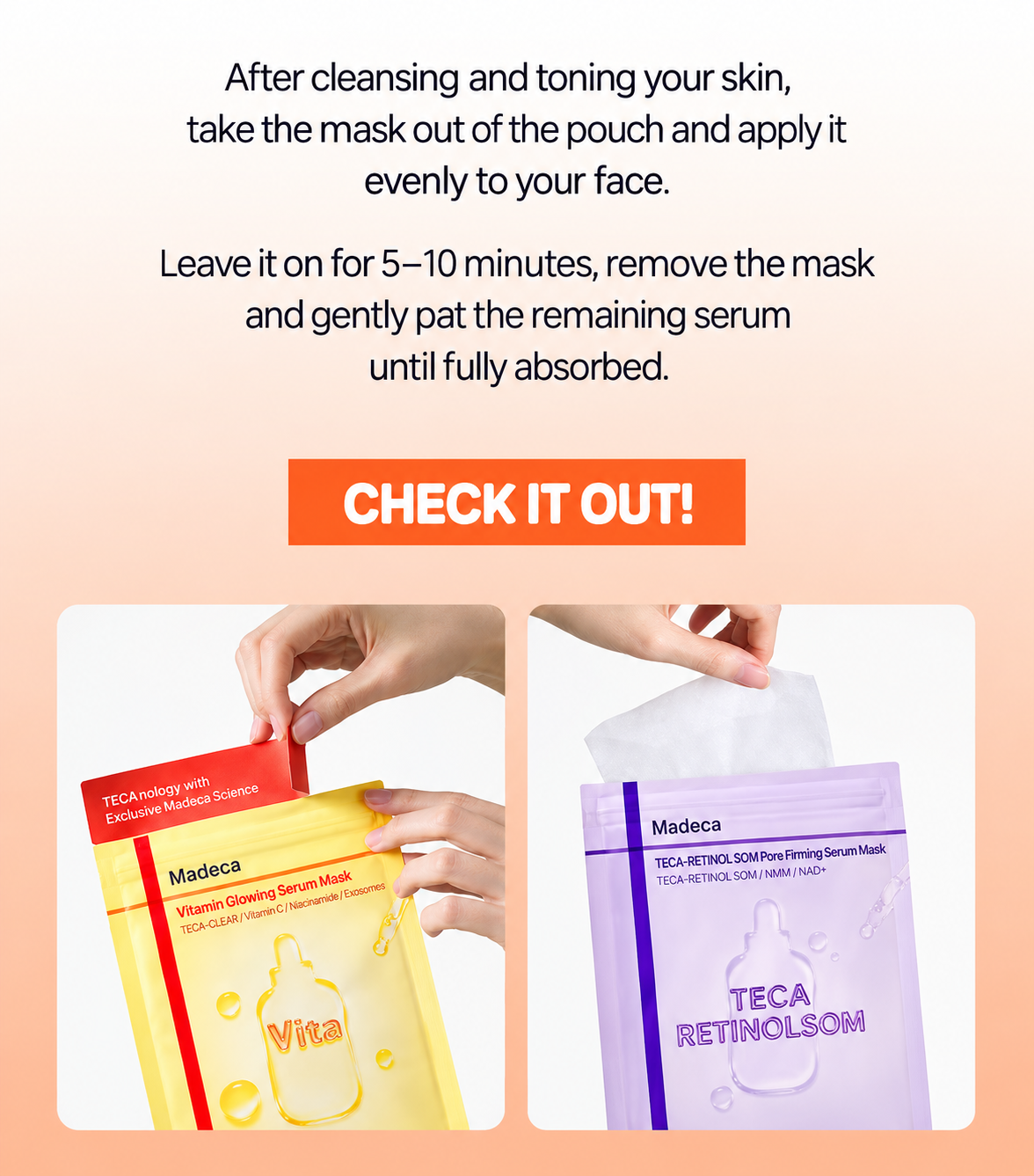 CENTELLIAN 24 | Madeca Vitamin Glowing Serum Mask - 130ml (7 mascarillas)