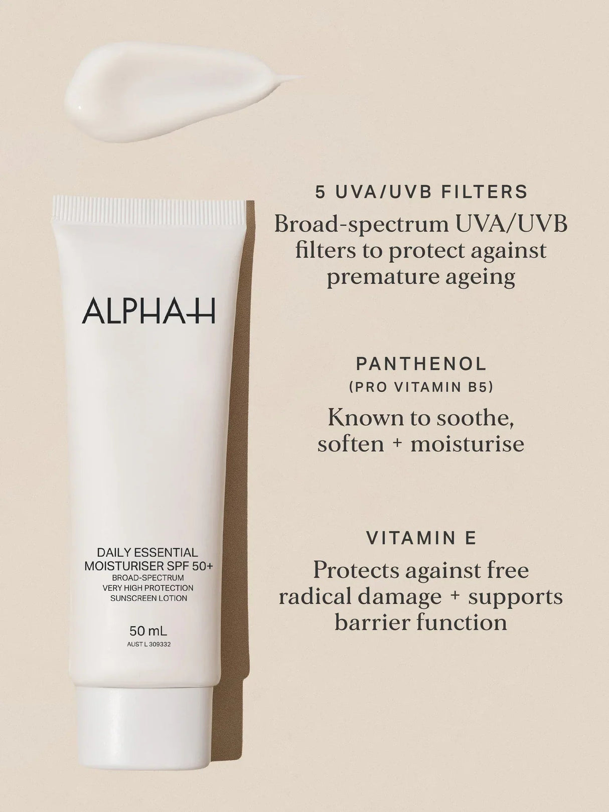 ALPHA-H | Daily Essential Moisturiser SPF50+ - InternationalCosmetic