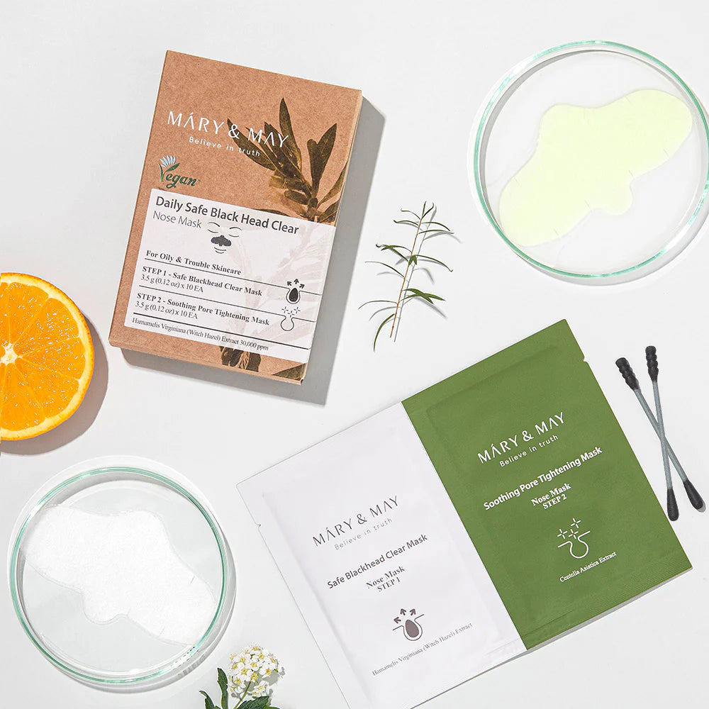 MARY & MAY | Daily Safe Black Head Clear Nose Mask - 10 ud
