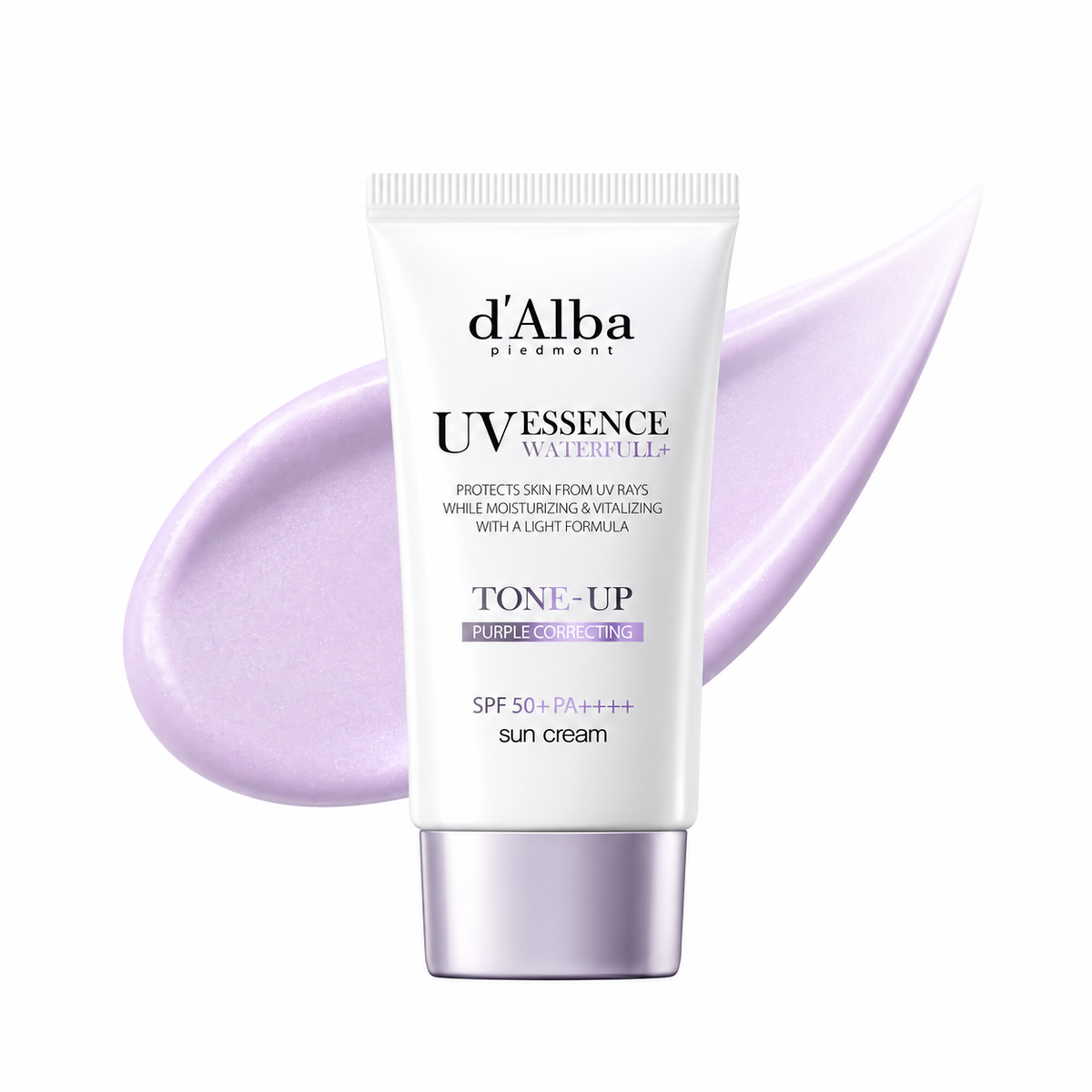 D'ALBA | UV Essence Waterfull Tone-Up Purple Correcting Sun Cream SPF50+ PA++++ Purple - 50 ml