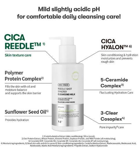 VT COSMETICS | Reedle Shot Synergy Cleansing Milk - 200ml