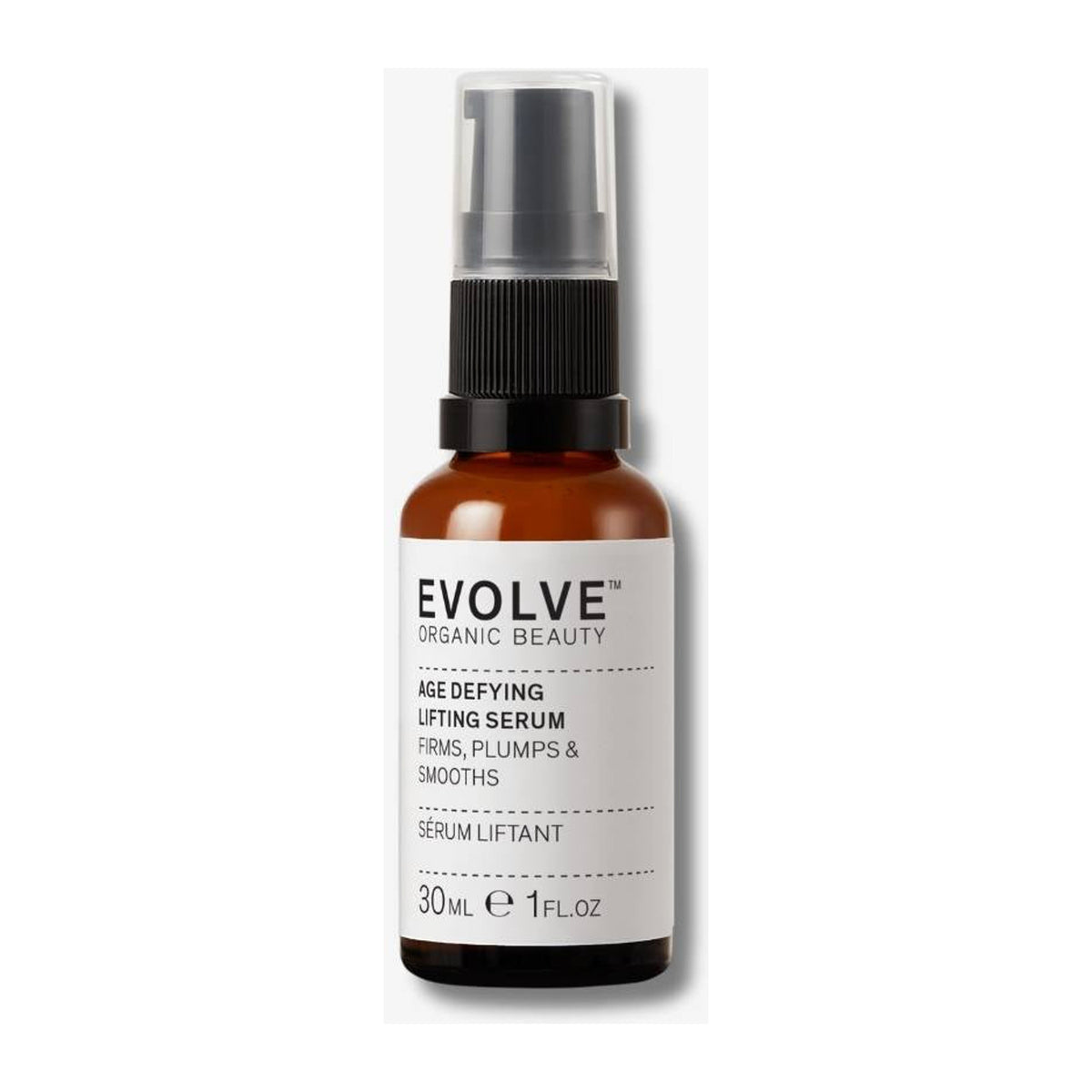 EVOLVE Age Defying Lifting Serum - 30ml: envase o producto exacto sobre fondo blanco; tratamiento concentrado para hidratación y luminosidad