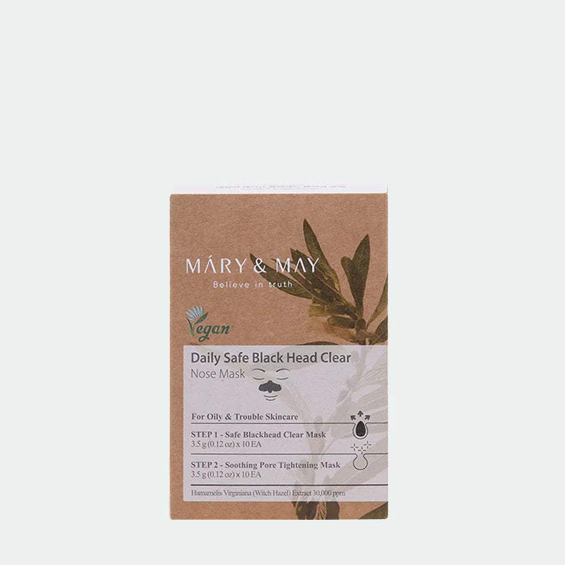MARY & MAY | Daily Safe Black Head Clear Nose Mask - 10 ud