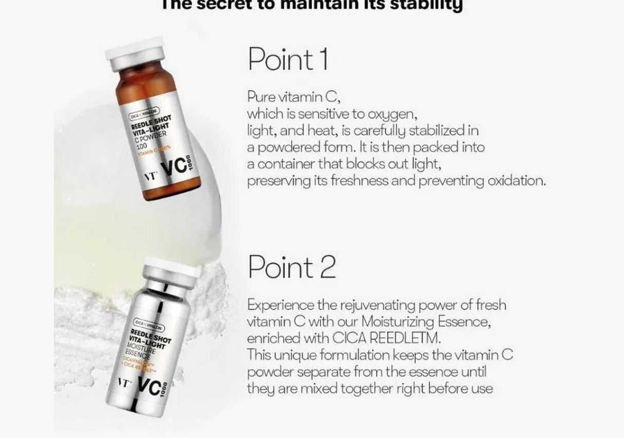 VT COSMETICS | Reedle Shot Vita-Light Toning Essence VC1000 - 30ml - InternationalCosmetic