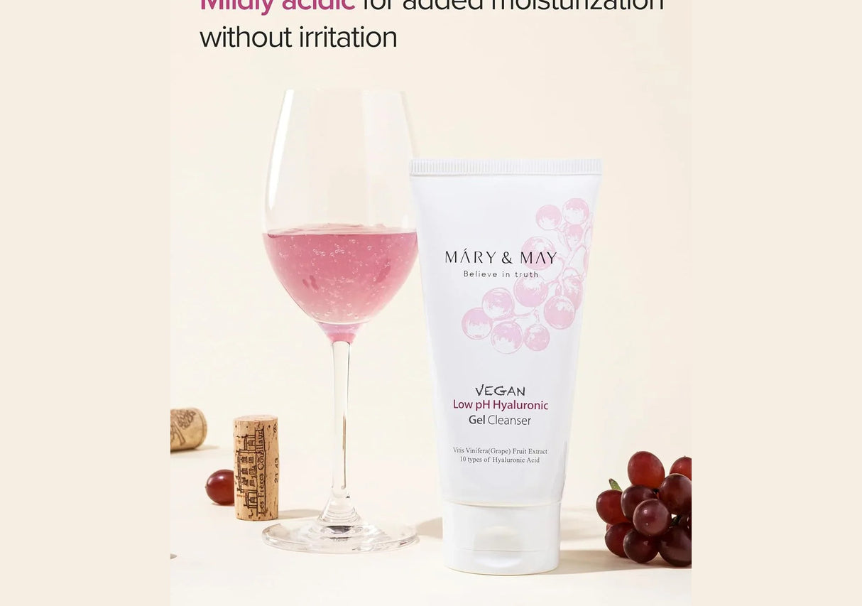 MARY & MAY | Vegan Low pH Hyaluronic Gel Cleanser - 150 ml