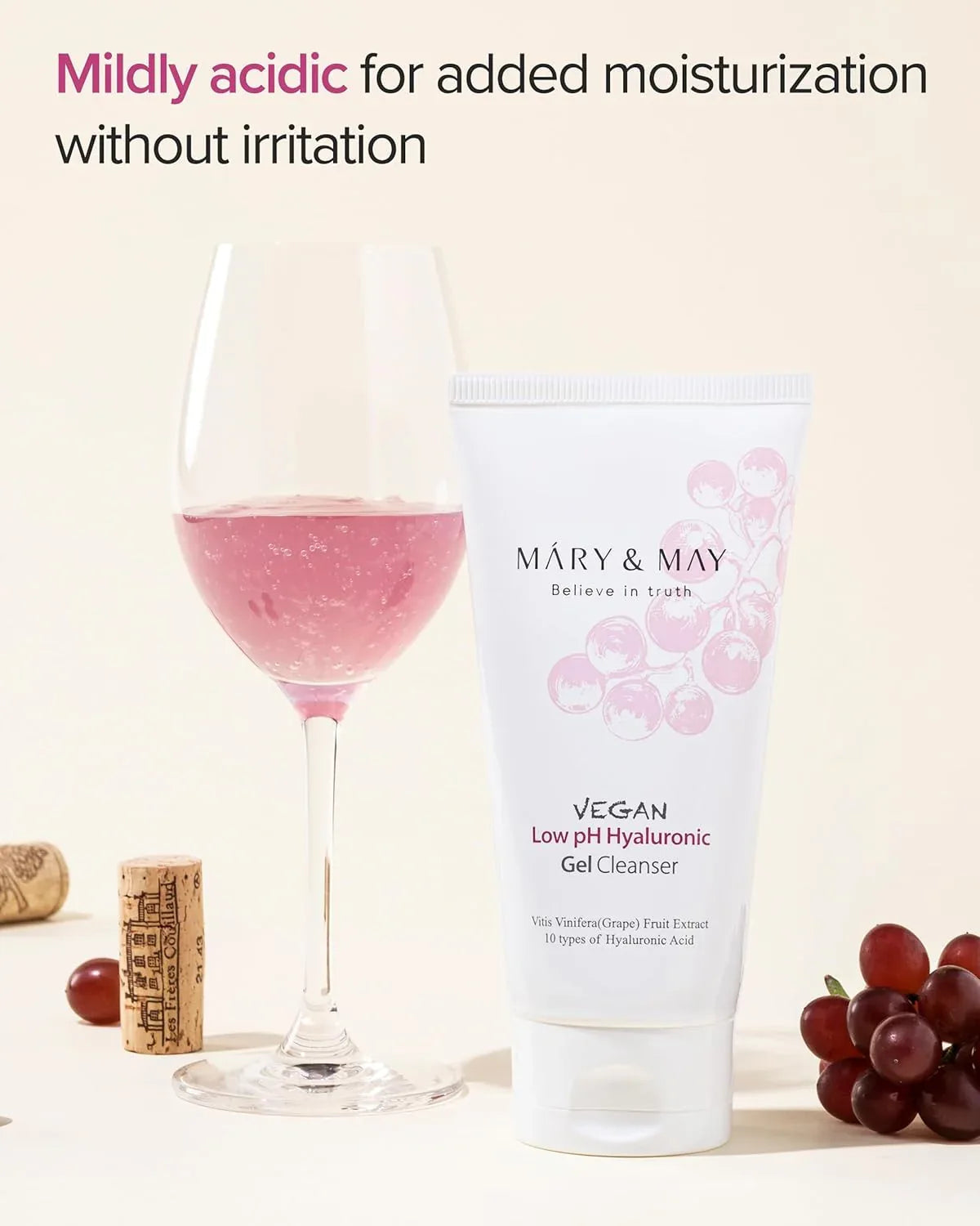 MARY & MAY | Vegan Low pH Hyaluronic Gel Cleanser - 150 ml - InternationalCosmetic