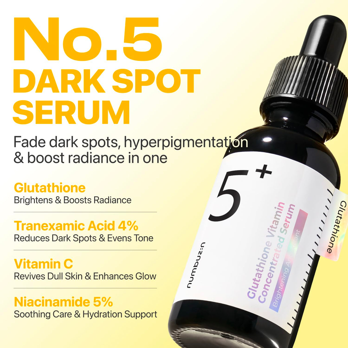 NUMBUZIN | No.5+ Glutathione Vitamin Concentrated Serum - 30ml - InternationalCosmetic