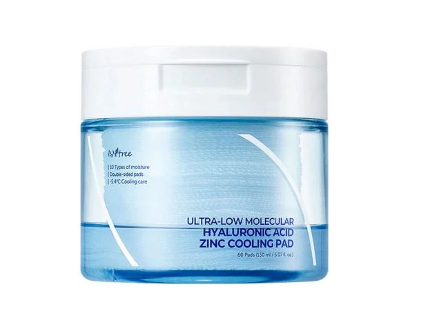 ISNTREE | Ultra-low Molecular Hyaluronic Acid Zinc Cooling Pad - 60ud