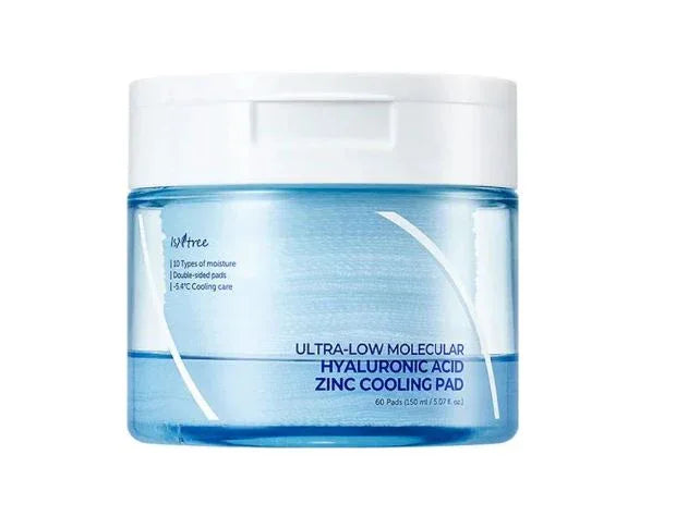 ISNTREE | Ultra-low Molecular Hyaluronic Acid Zinc Cooling Pad - 60ud - InternationalCosmetic