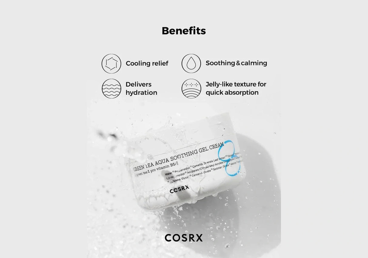 COSRX | Green Tea Aqua Soothing Gel Cream - 50ml - InternationalCosmetic
