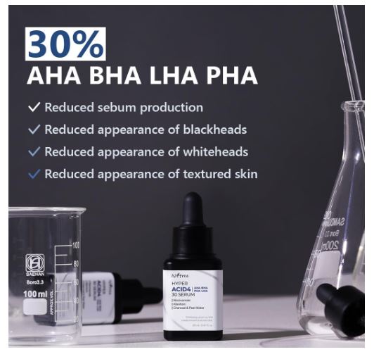 ISNTREE | Hyper Acid4 30 Serum AHA / BHA / PHA / LHA - 20ml