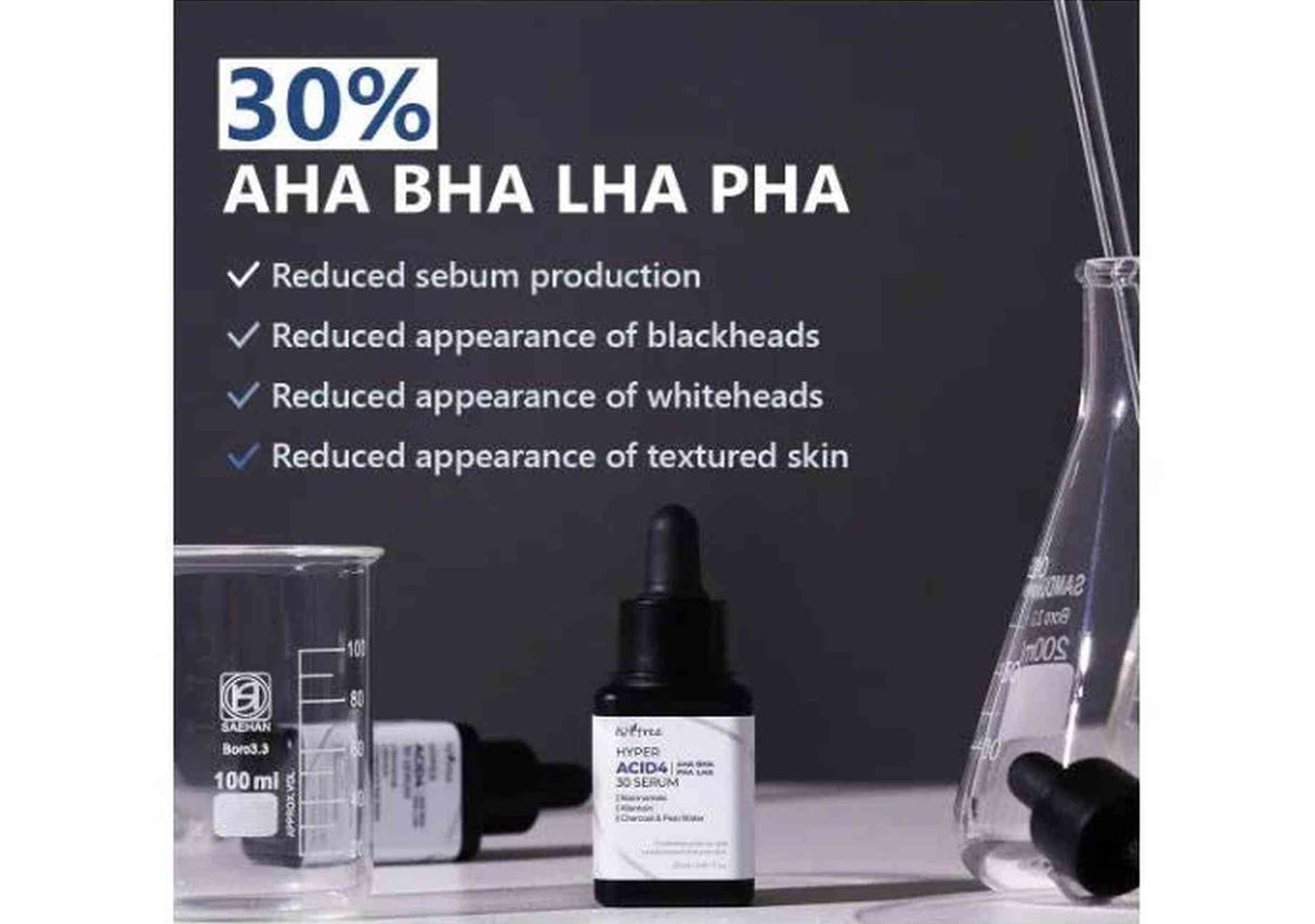 ISNTREE | Hyper Acid4 30 Serum AHA / BHA / PHA / LHA - 20ml