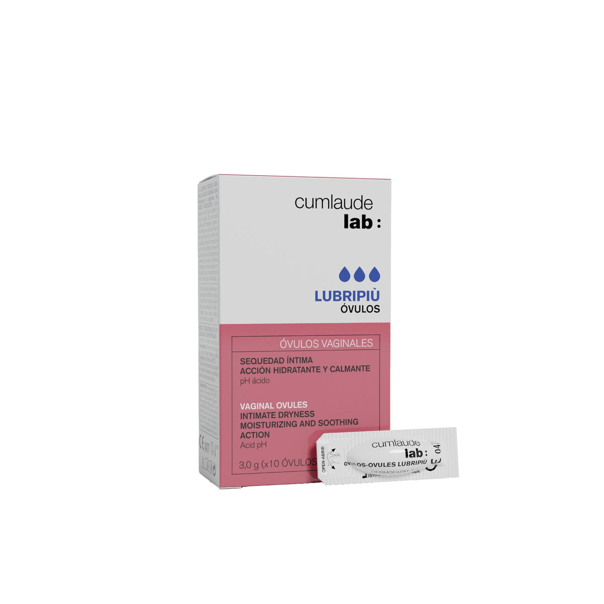 CUMLAUDE LAB | Lubripiù Óvulos Vaginales - 10ud · fotografía oficial 1
