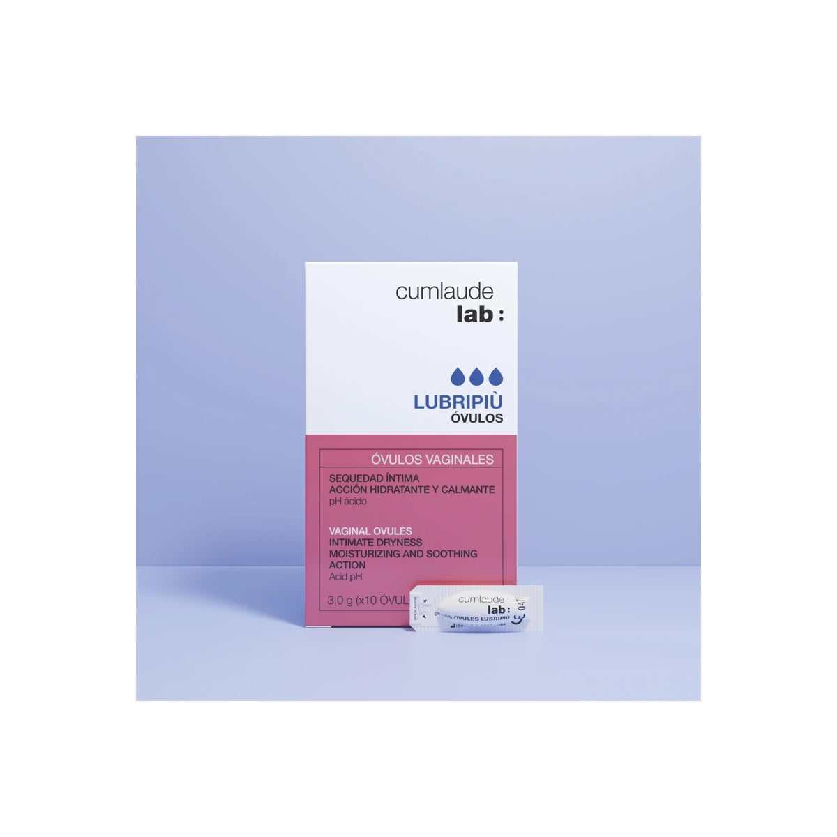 CUMLAUDE LAB | Lubripiù Óvulos Vaginales - 10ud · fotografía oficial 2
