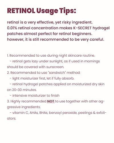 K-SECRET | Retinol Advanced Regenerating Eye Gel Patches (60 pcs) - 102gr - InternationalCosmetic