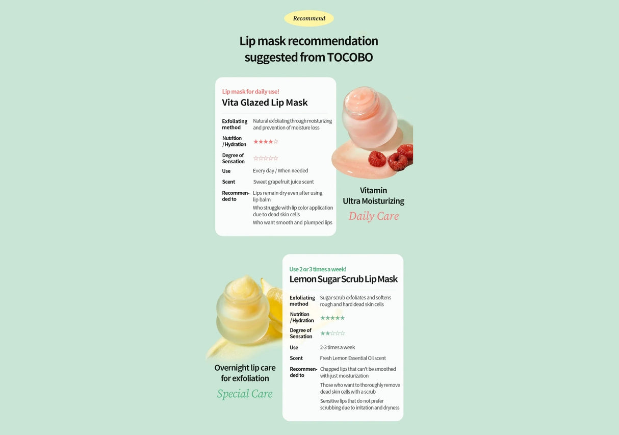 TOCOBO | Lemon Sugar Scrub Lip Mask - 20ml