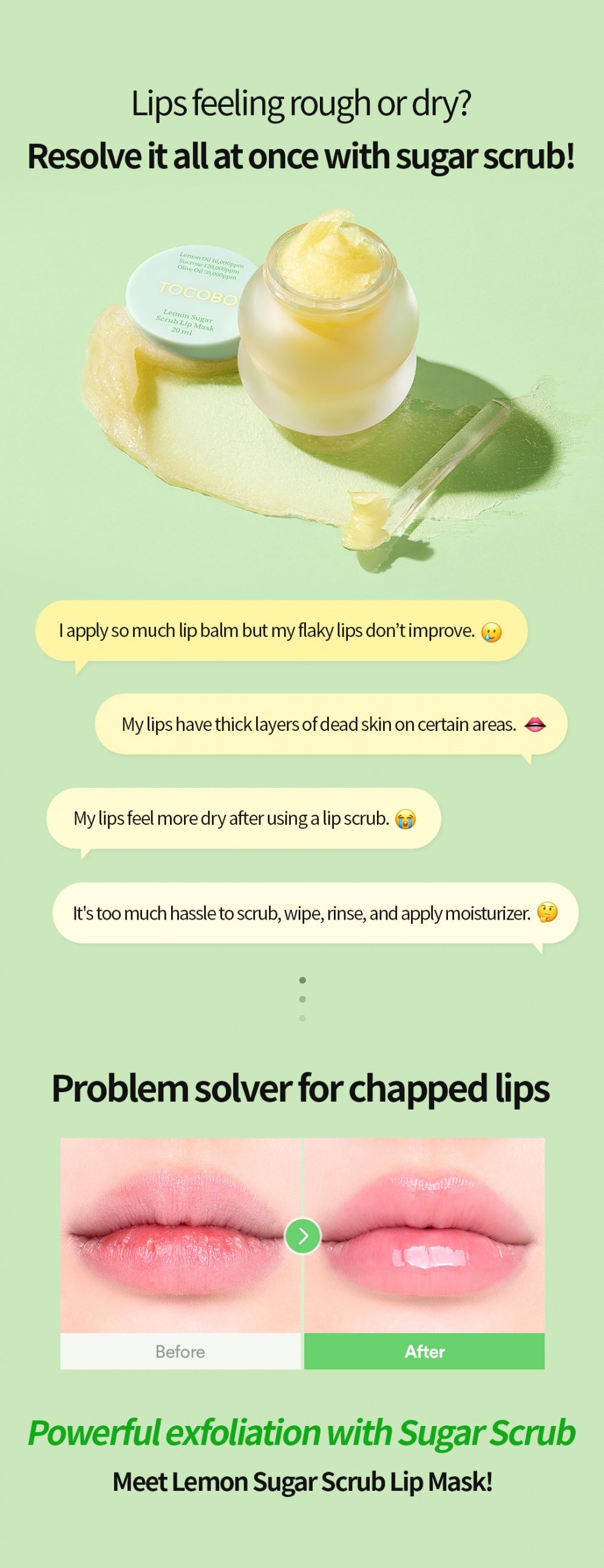 TOCOBO | Lemon Sugar Scrub Lip Mask - 20ml
