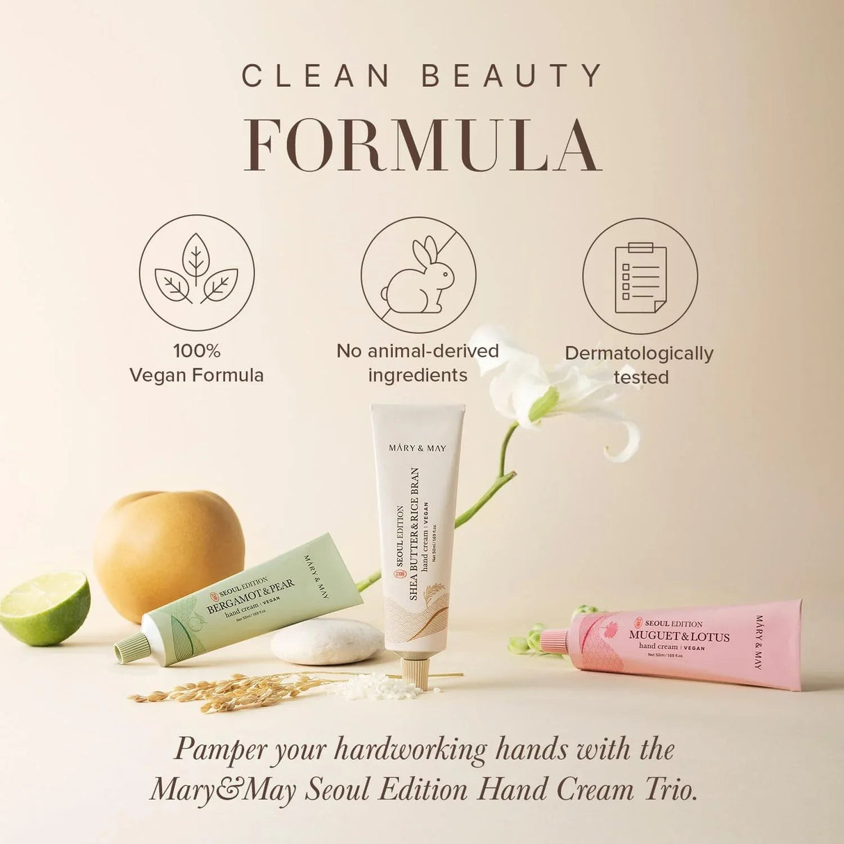 MARY & MAY | Seoul Edition Muguet & Lotus Hand Cream - 50 ml - InternationalCosmetic