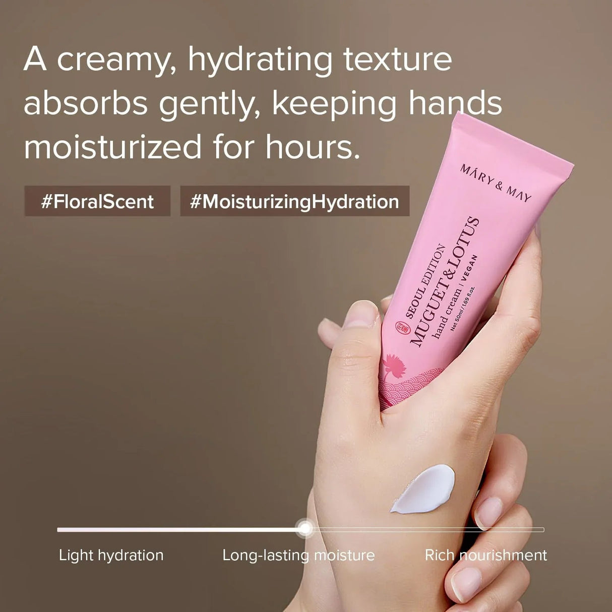 MARY & MAY | Seoul Edition Muguet & Lotus Hand Cream - 50 ml - InternationalCosmetic