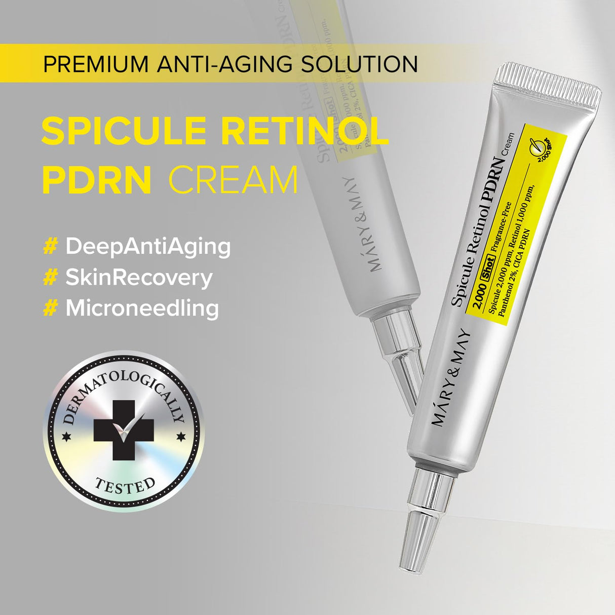 MARY&MAY | Spicule Retinol PDRN 2000 Shot Cream - 15gr