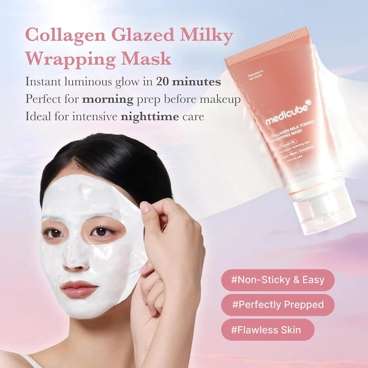 MEDICUBE | Collagen Milk Toning Wrapping Mask - 75ml