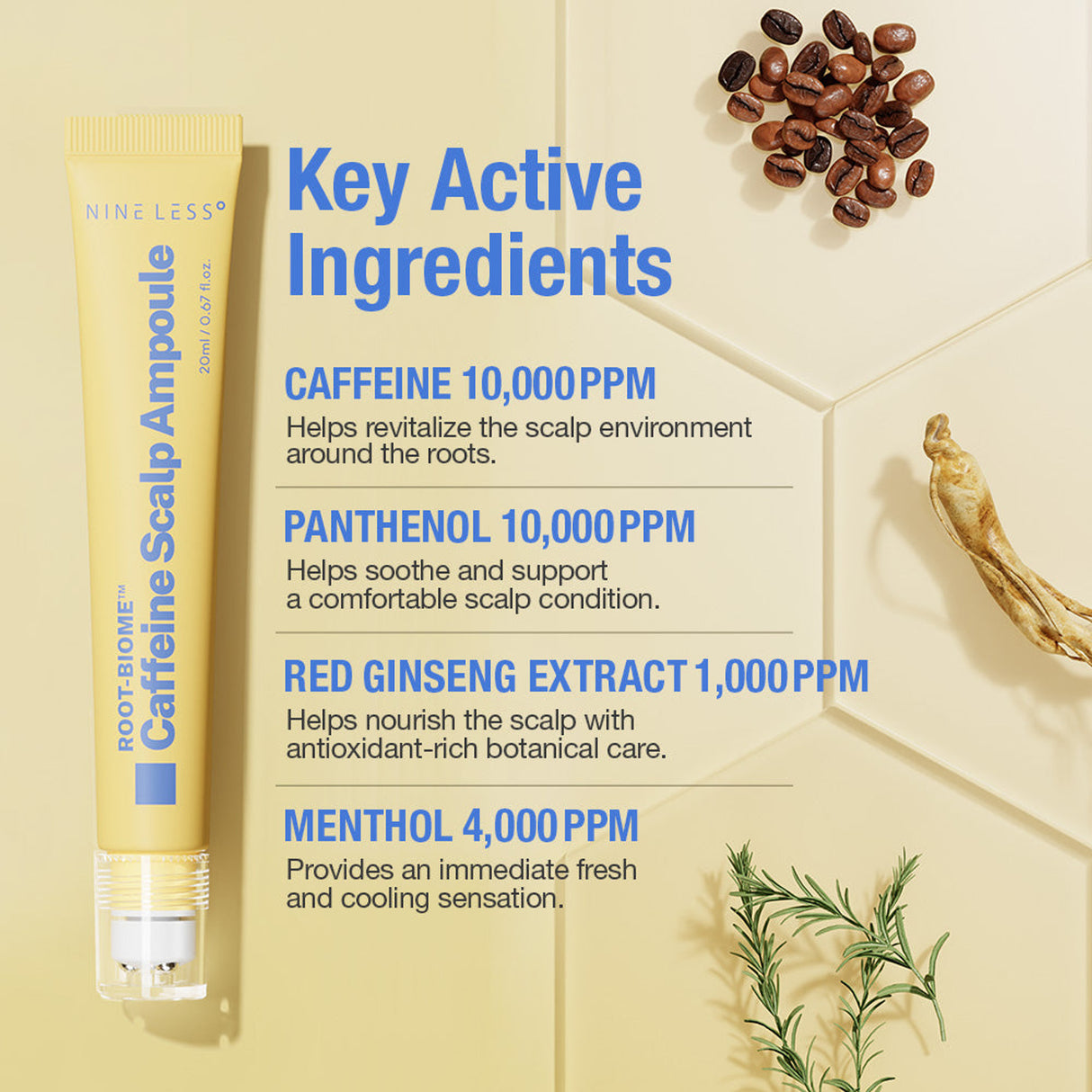 NINELESS | Root-Biome™ Caffeine Scalp Ampoule - 20ml