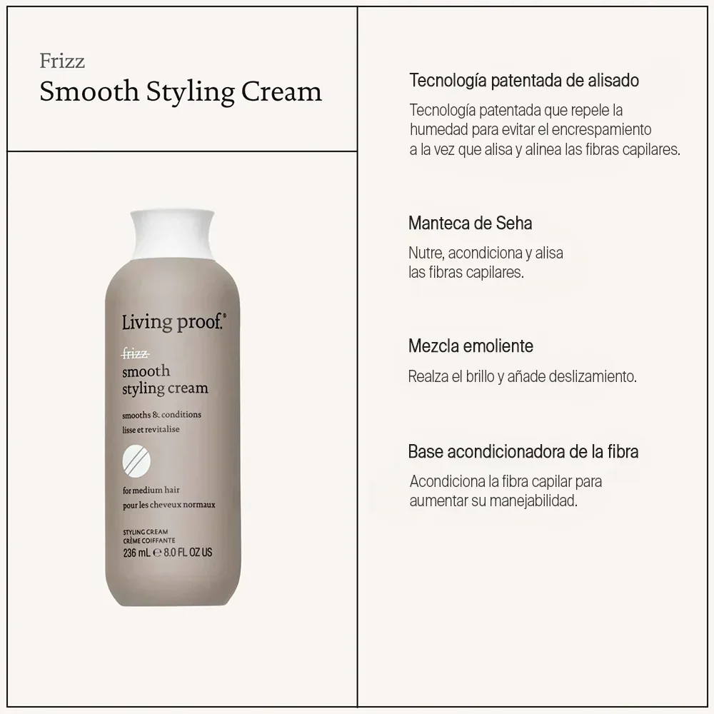 LIVING PROOF | No Frizz Smooth Styling Cream - 236ml - InternationalCosmetic