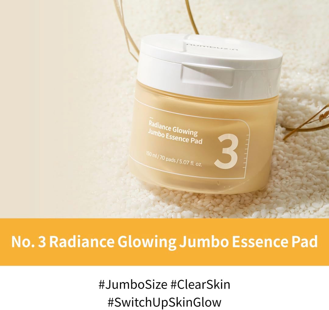 NUMBUZIN | No.3 Radiance Glowing Jumbo Essence Pad - 70 pads