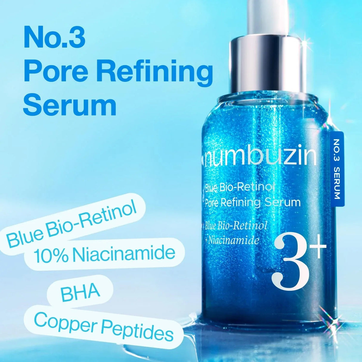 NUMBUZIN | No.3 Blue Bio-Retinol Pore Refining Serum - 30ml - InternationalCosmetic