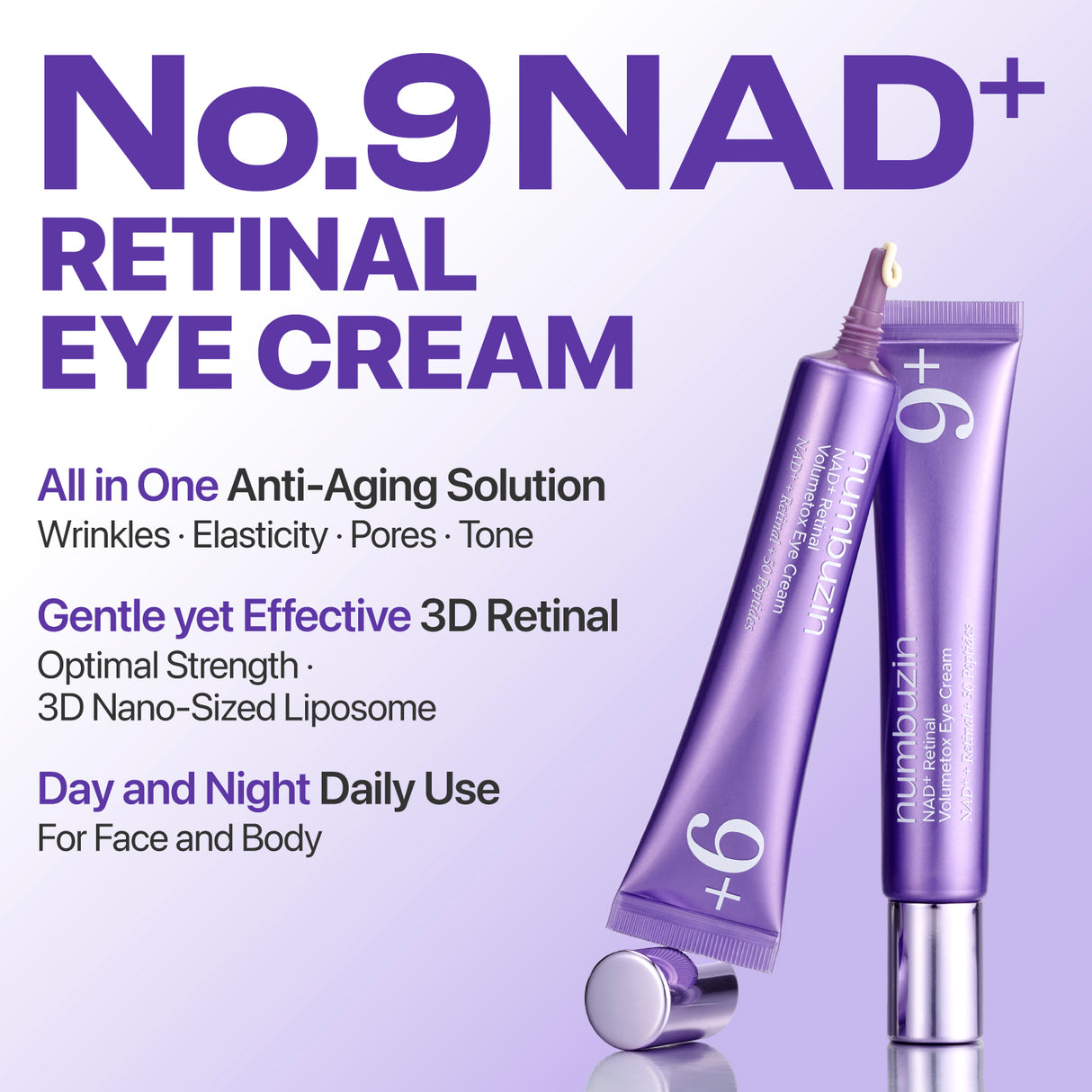 NUMBUZIN | No.9 NAD+ Retinal Volumetox Eye Cream - 20ml