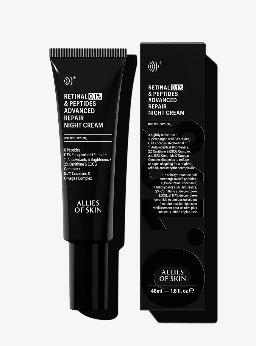 ALLIES OF SKIN | Retinal 0.1% & Peptides Advanced Repair Night Cream - 50ml