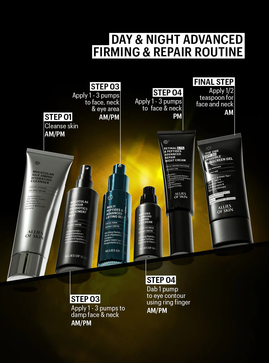 ALLIES OF SKIN | Retinal 0.1% & Peptides Advanced Repair Night Cream - 50ml