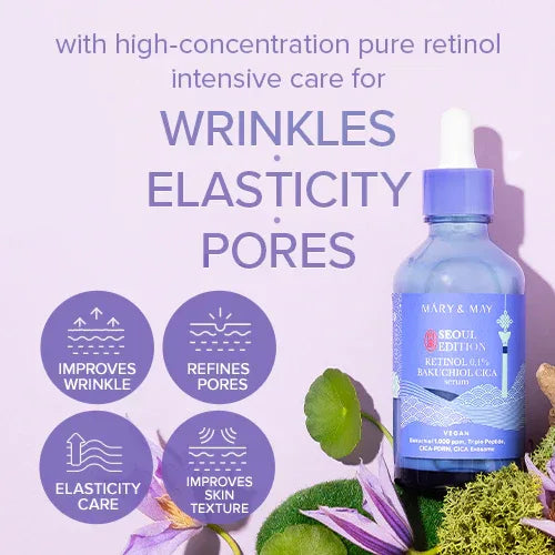 MARY & MAY | Retinol 0.1% Bakuchiol CICA Serum (Seoul Edition) - 80 ml - InternationalCosmetic