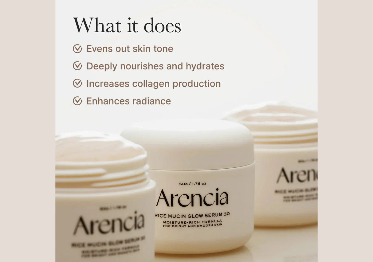 ARENCIA | Rice Mucin Glow Overnight Serum 30 - 50gr