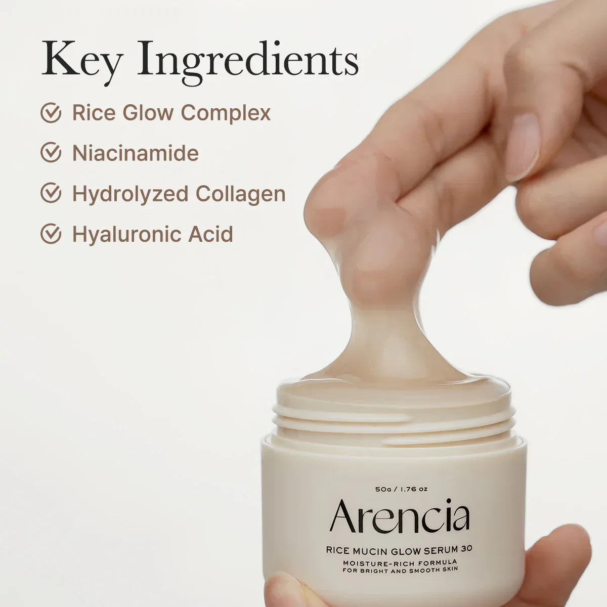 ARENCIA | Rice Mucin Glow Overnight Serum 30 - 50gr - InternationalCosmetic
