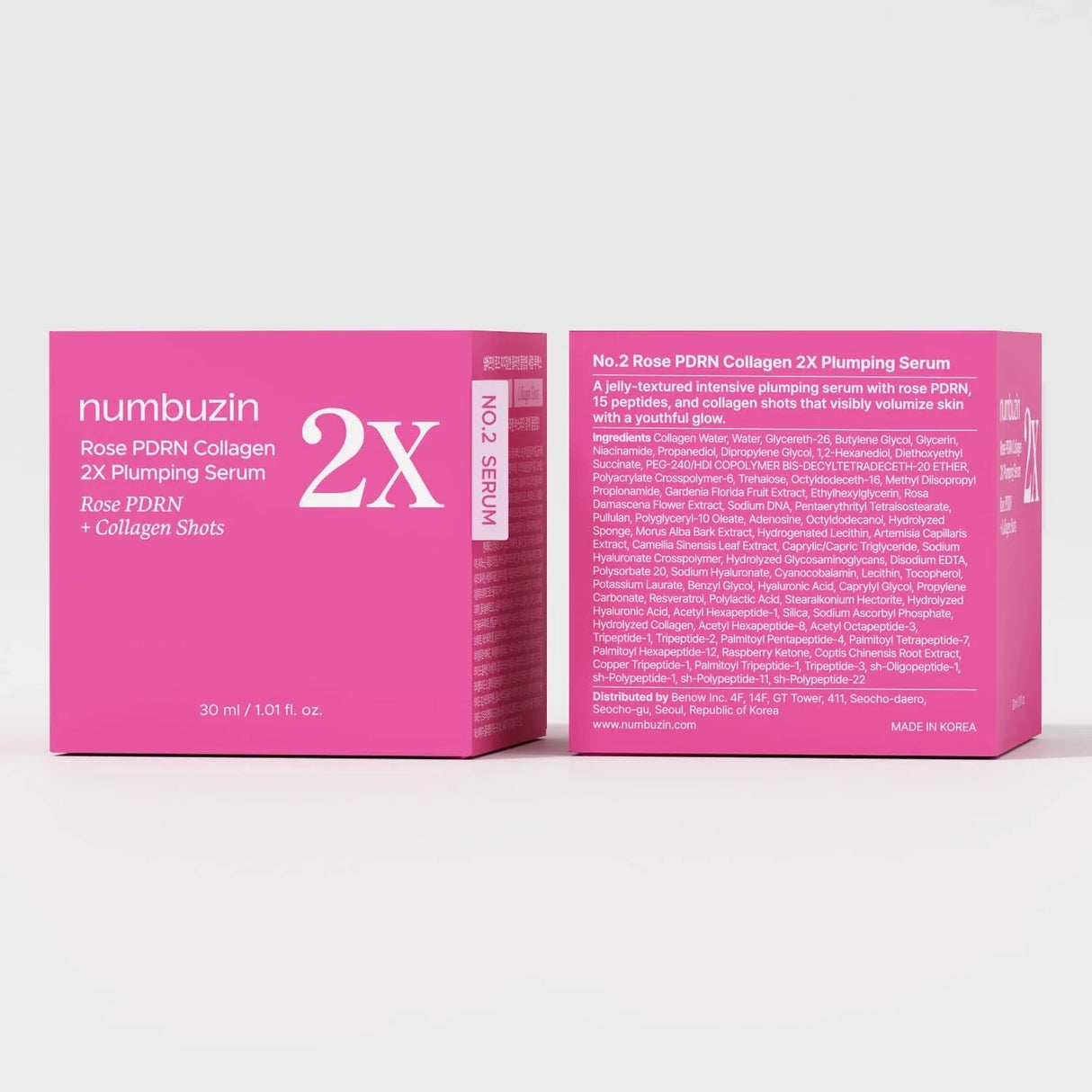 NUMBUZIN | No.2 Rose PDRN Collagen 2X Plumping Serum - 30ml - InternationalCosmetic