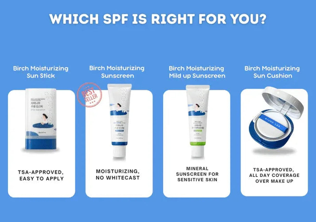 ROUND LAB | Birch Moisturizing Sun Stick SPF 50+ - 19gr