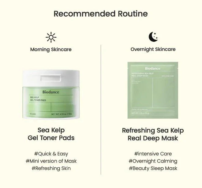 BIODANCE | Sea Kelp Gel Toner Pads - 60ud - InternationalCosmetic