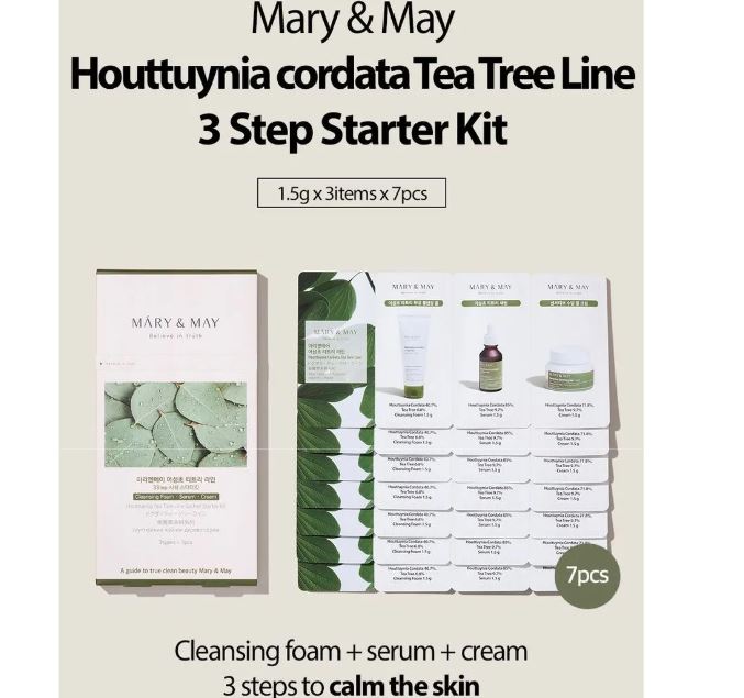 MARY & MAY | Houttuynia Tea Tree Line - Set de muestras