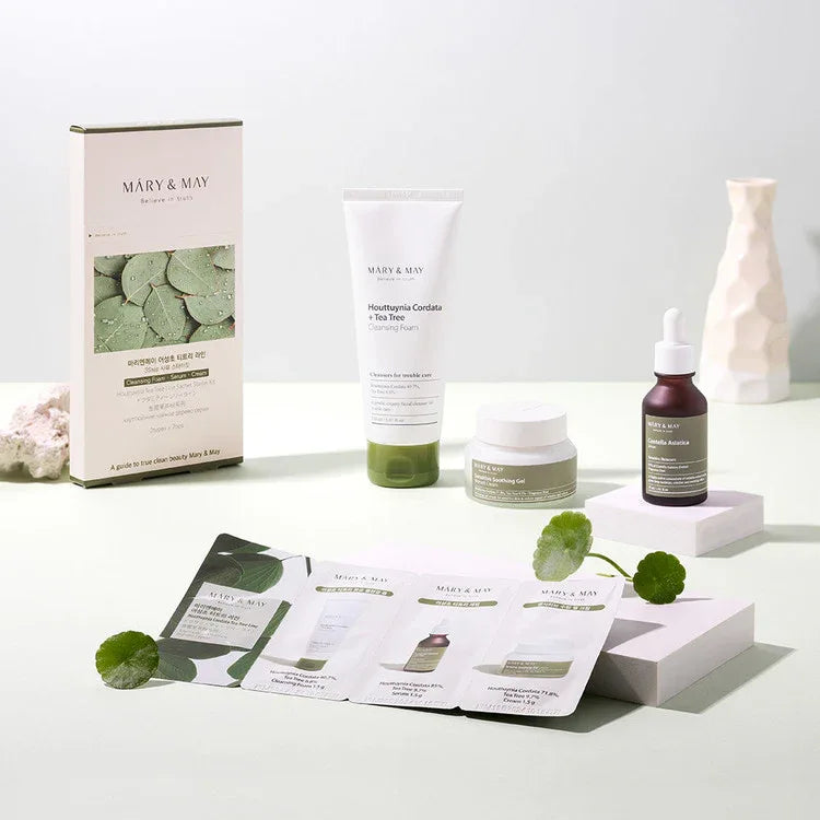 MARY & MAY | Houttuynia Tea Tree Line - Set de muestras - InternationalCosmetic