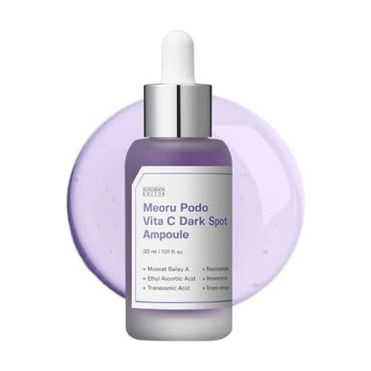 SUNGBOON EDITOR Meoru Podo VitaC Dark Spot Ampoule - 30ml: envase o producto exacto sobre fondo blanco; protección solar y cuidado de la piel