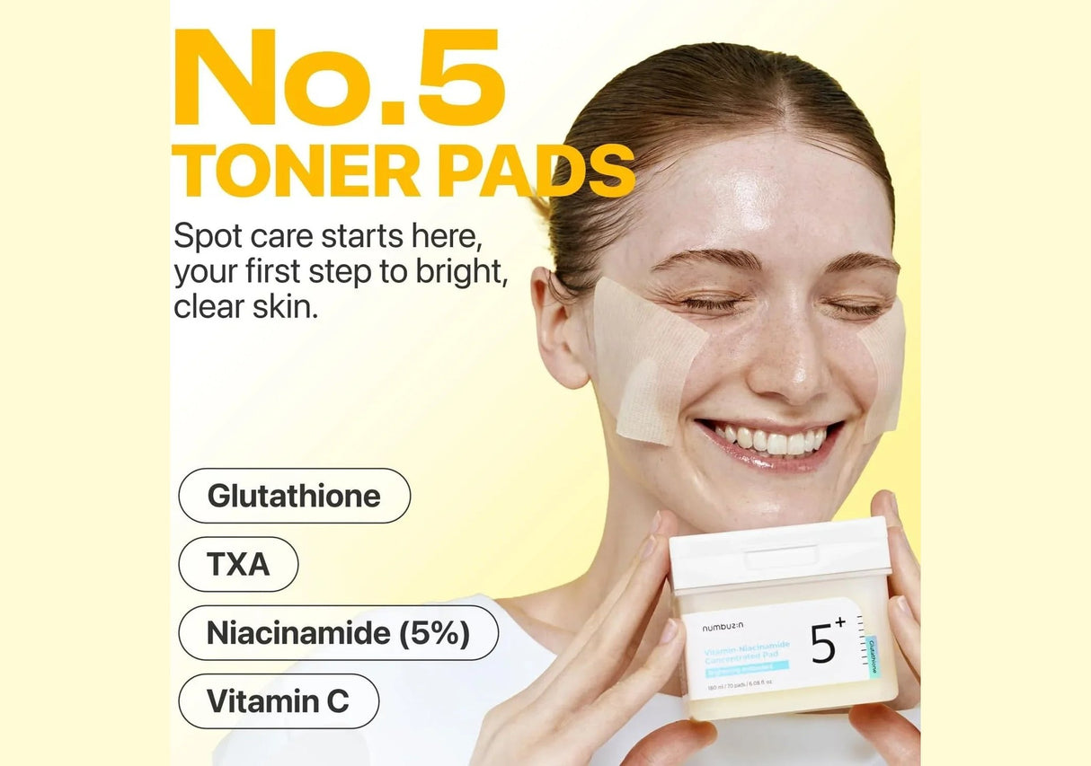 NUMBUZIN | No.5 Vitamin-Niacinamide Concentrated Toner Pads - InternationalCosmetic
