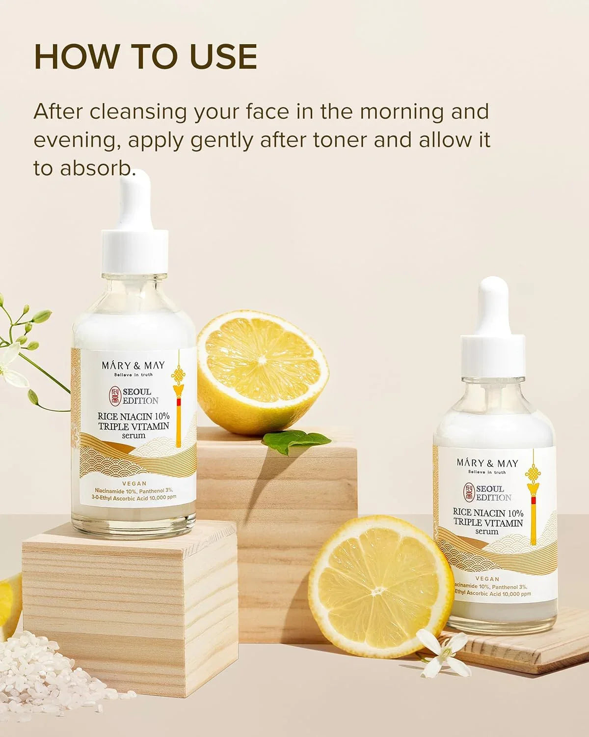 MARY & MAY | Rice Niacin 10 % Triple Vitamin Serum - 80 ml - InternationalCosmetic