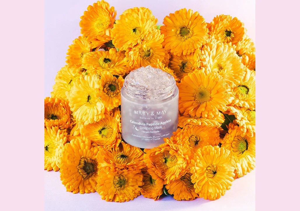 MARY & MAY | Vegan Calendula Peptide Ageless Sleeping Mask - 110 gr - InternationalCosmetic