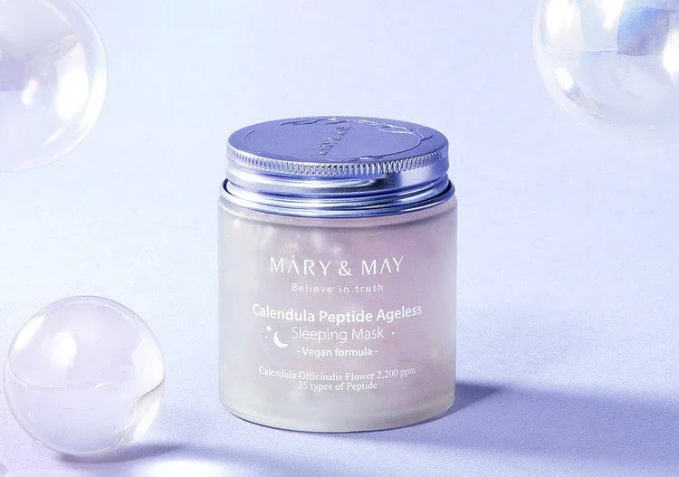 MARY & MAY | Vegan Calendula Peptide Ageless Sleeping Mask - 110 gr - InternationalCosmetic