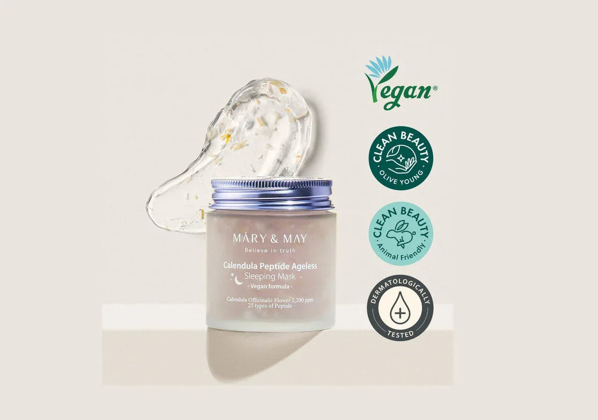 MARY & MAY | Vegan Calendula Peptide Ageless Sleeping Mask - 110 gr - InternationalCosmetic